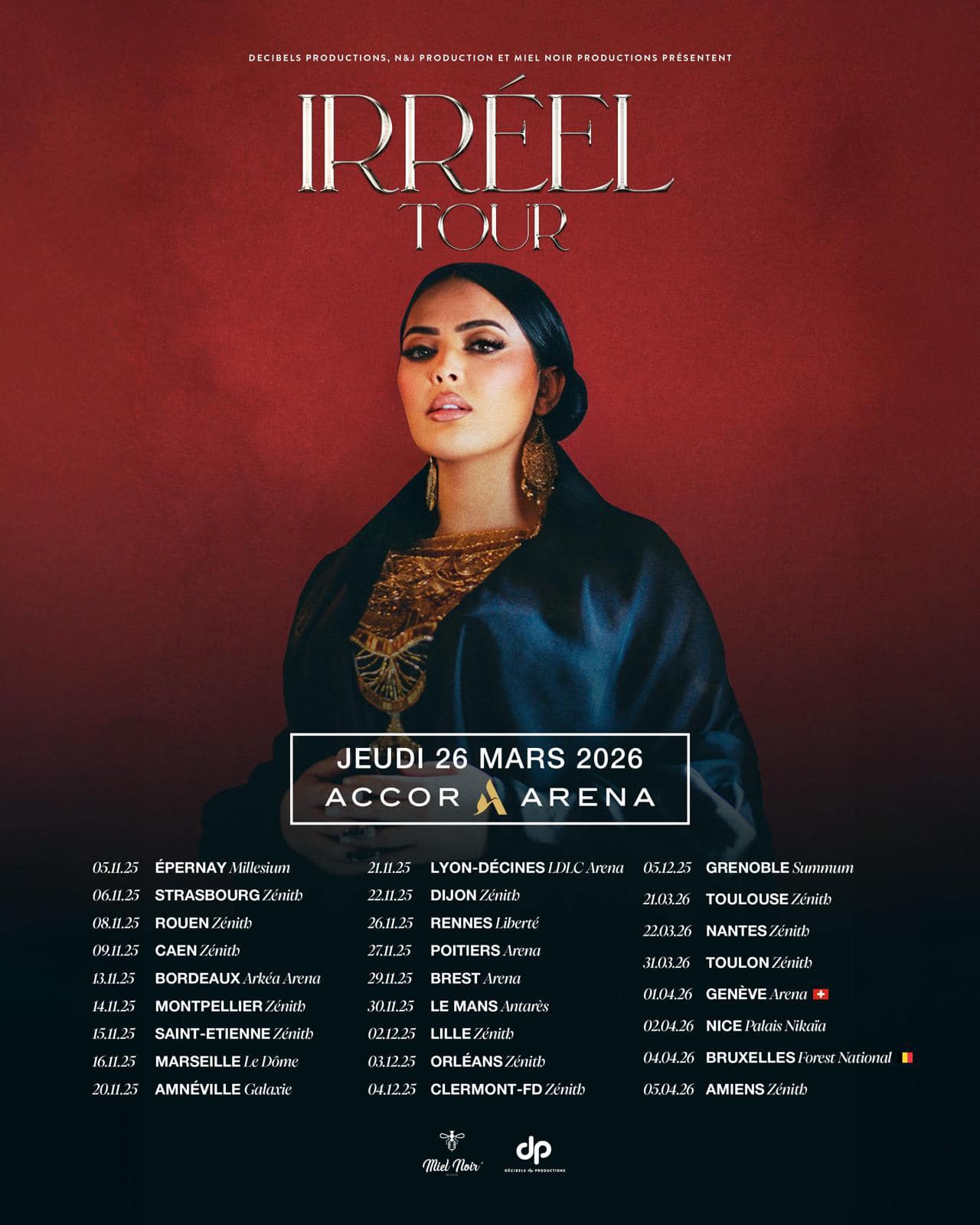 Nej Irréel Tour Poster 2026